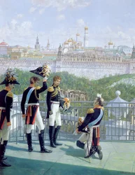 Rei prussiano Friedrich Wilhelm II (1744-97) agradecendo a Moscou, 1896